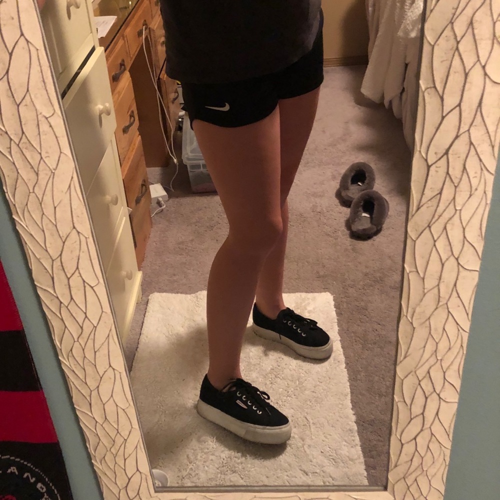 Black Superga Platforms